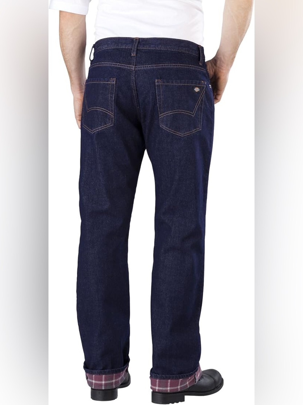 Dickies Men’s Relaxed Fit Flannel Lined Jeans - Dark Blue